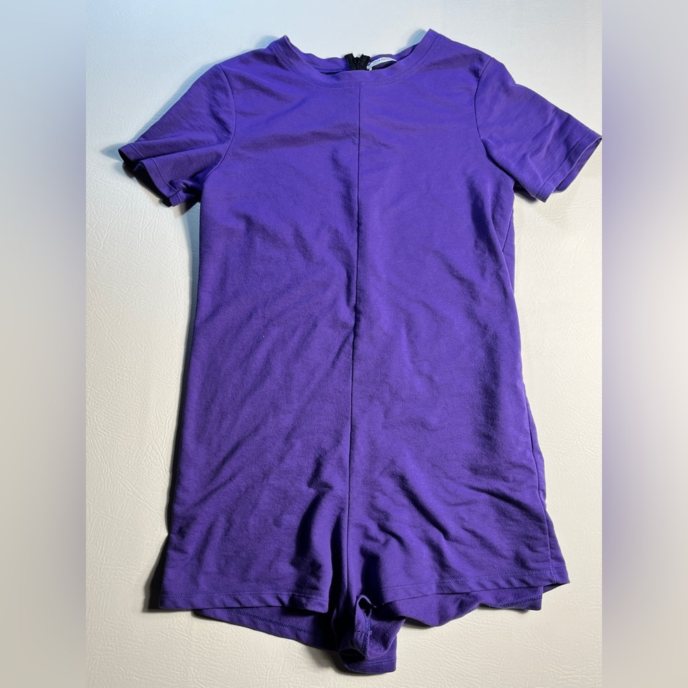 Zara Purple Short Sleeve Romper
